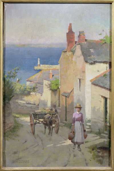 Newlyn from the bottom of Adit Lane, 1886-94 by Leghe Suthers